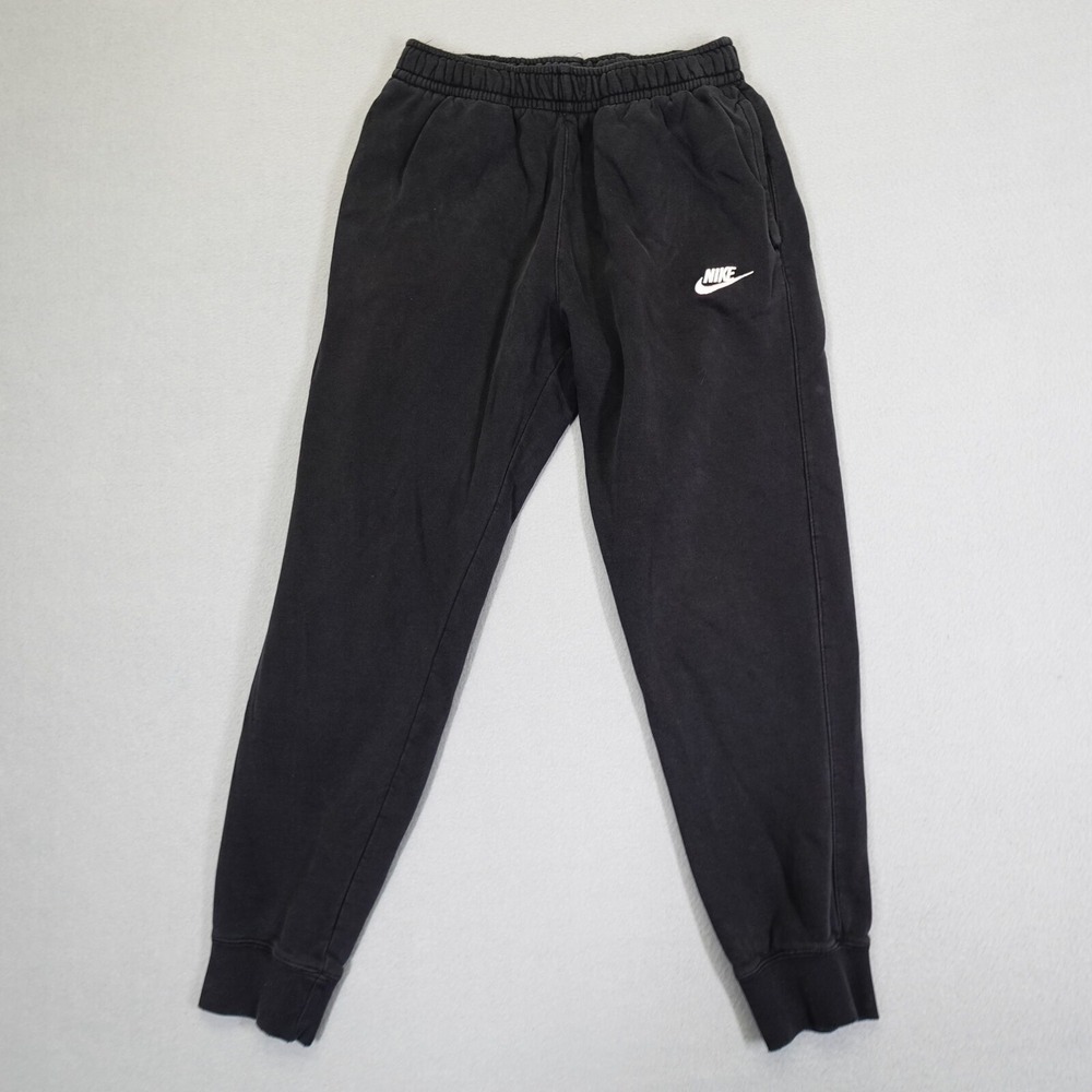 Nike Sweatpants Mens Medium Black Sportswear Fleece Joggers Activewear Lounge